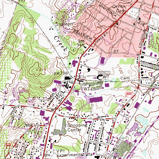 Topographic Map of O'Sullivan Corporation Emergency Fire Response Team, VA