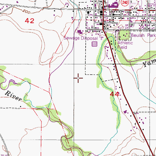 Topographic Map of Yamhill Wastewater Treatment Plant, OR