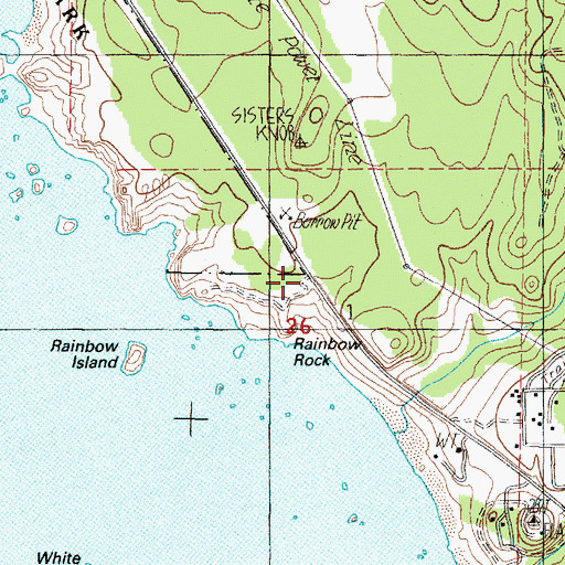 Topographic Map of Rainbow Rock Service Association Sewage Treatment Facility, OR