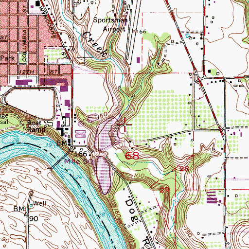 Topographic Map of Newberg Wastewater Treatment Plant, OR