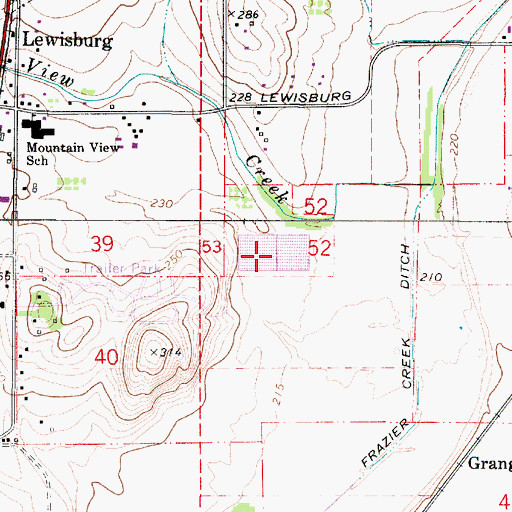 Topographic Map of Knoll Terrace Mobile Home Community Wastewater Treatment Facility, OR