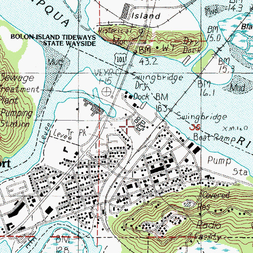 Topographic Map of Reedsport Wastewater Treatment Plant, OR