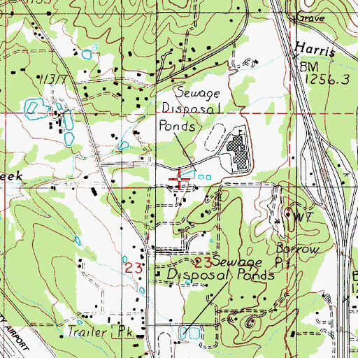 Topographic Map of Fleming Middle School Sewage Treatment Plant, OR