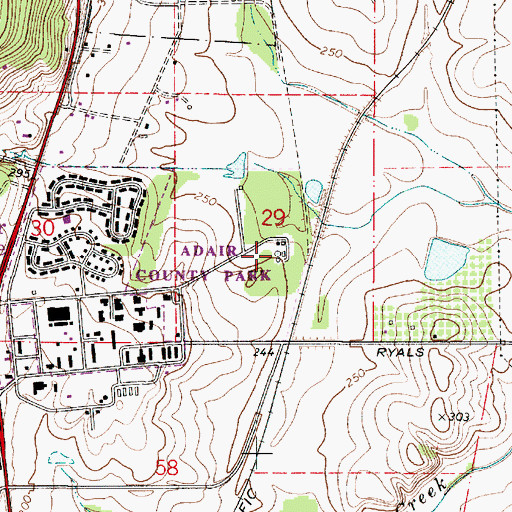 Topographic Map of Adair Village Wastewater Treatment, OR