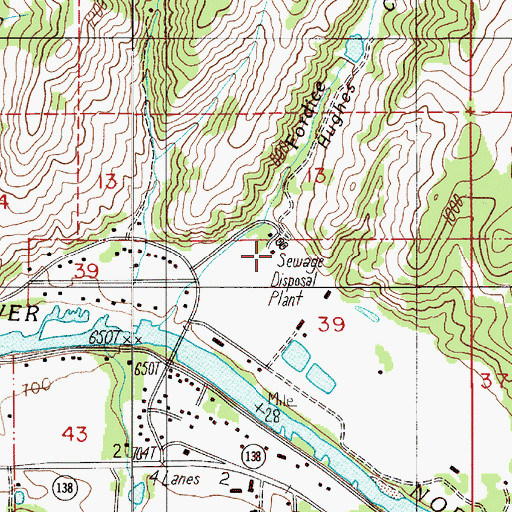 Topographic Map of Glide - Idleyld Sanitary District, OR