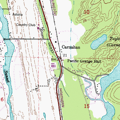 Topographic Map of Shoreline Sanitary District Sewage Treatment Plant, OR