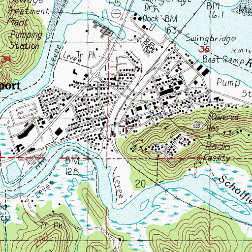 Topographic Map of Brandy Bar Landing Wastewater Treatment Facility, OR