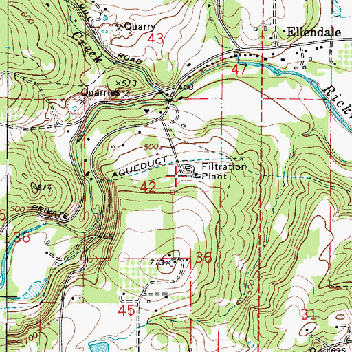 Topographic Map of Dallas Water Treatment Plant, OR