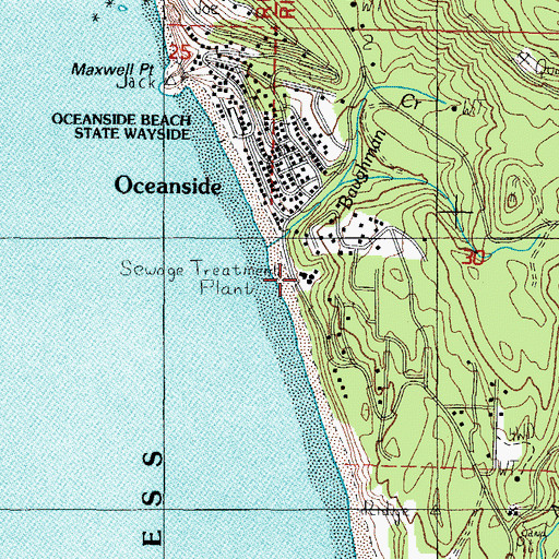 Topographic Map of Netarts - Oceanside Sanitary District, OR
