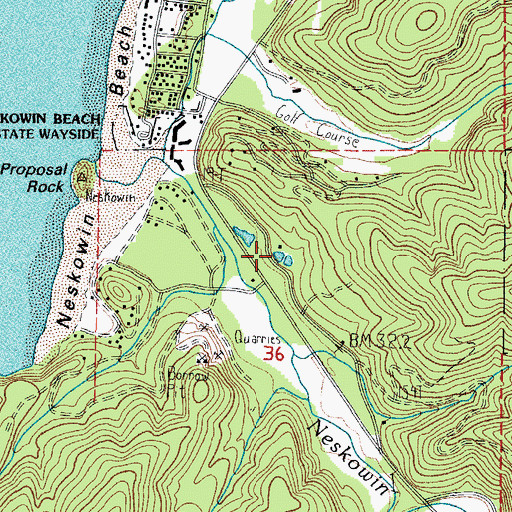 Topographic Map of Neskowin Regional Sanitary Authority, OR