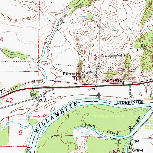 Topographic Map of Adair Village Water Treatment, OR