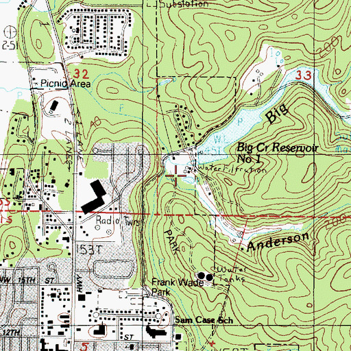Topographic Map of Newport Water Treatment Plant, OR