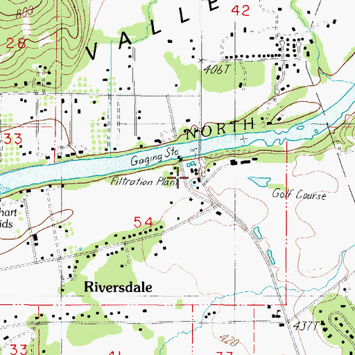 Topographic Map of Umpqua Basin Water Association Water Treatment Plant, OR