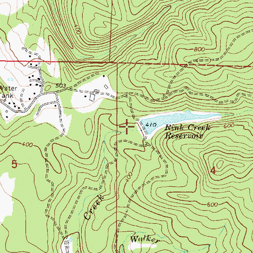Topographic Map of Coquille Water Treatment Plant, OR
