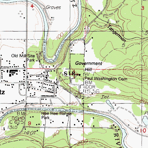 Topographic Map of Siletz Water Treatment Plant, OR