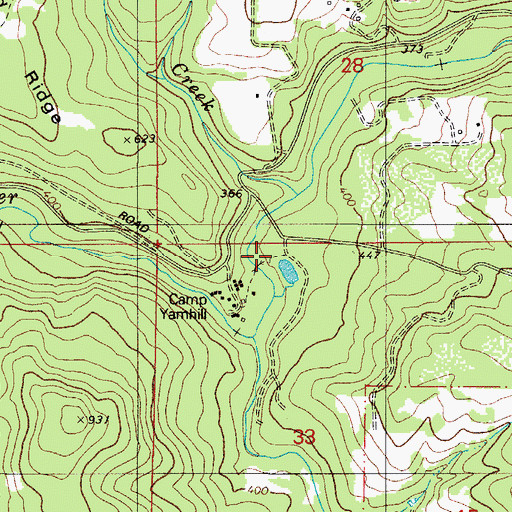 Topographic Map of Yamhill Encampment Corporation Wastewater Treatment Facility, OR