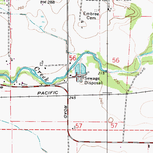 Topographic Map of Dallas Sewage Treatment Plant, OR
