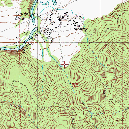 Topographic Map of Milo Adventist Academy Water Treatment Plant, OR