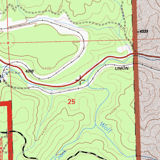Topographic Map of Sheepcamp Creek, CA