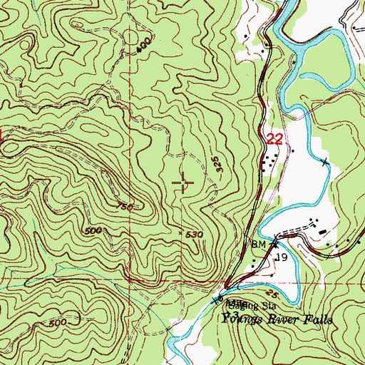 Topographic Map of Youngs River Lewis and Clark Water District Water Treatment Plant, OR