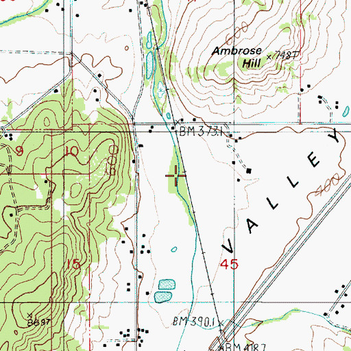 Topographic Map of Yoncalla Water Treatment Plant, OR