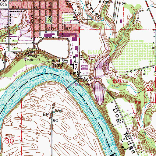 Topographic Map of Newberg Water Treatment Plant, OR