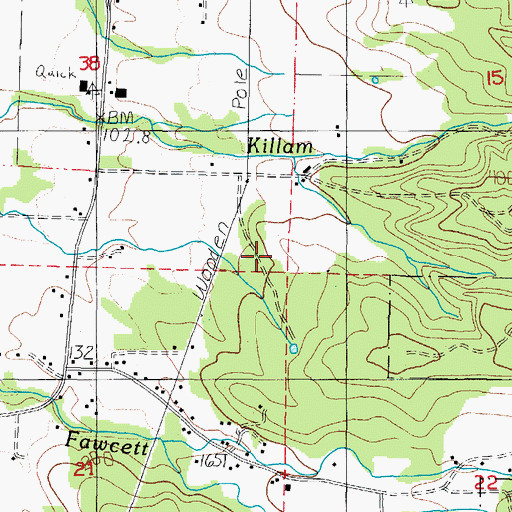 Topographic Map of Tillamook Water Treatment Plant, OR