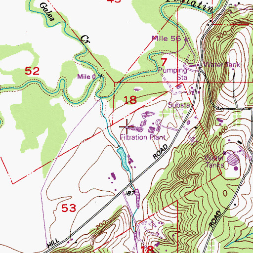 Topographic Map of Joint Water Commission Water Treatment Plant, OR