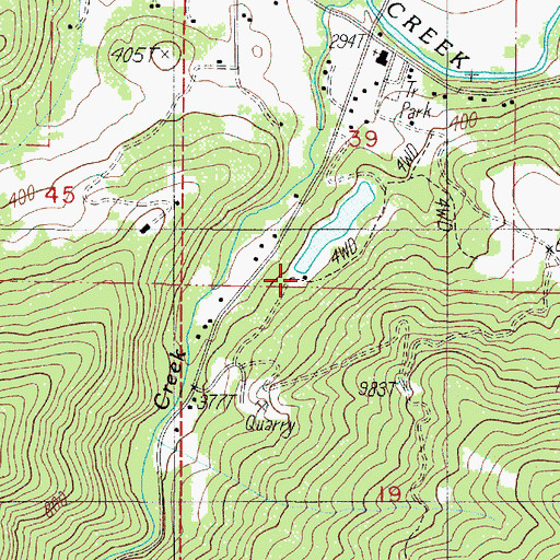 Topographic Map of Drain Water Treatment Plant, OR