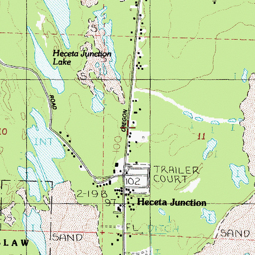 Topographic Map of Heceta Water District, OR