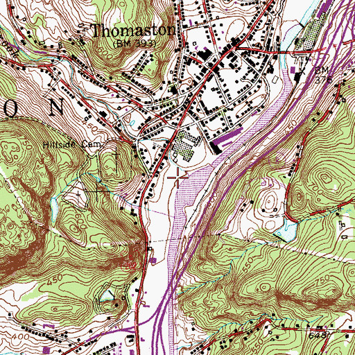 Topographic Map of Thomaston Volunteer Ambulance Corps, CT