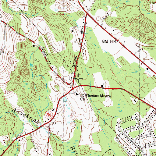 Topographic Map of North Stonington Ambulance Association, CT