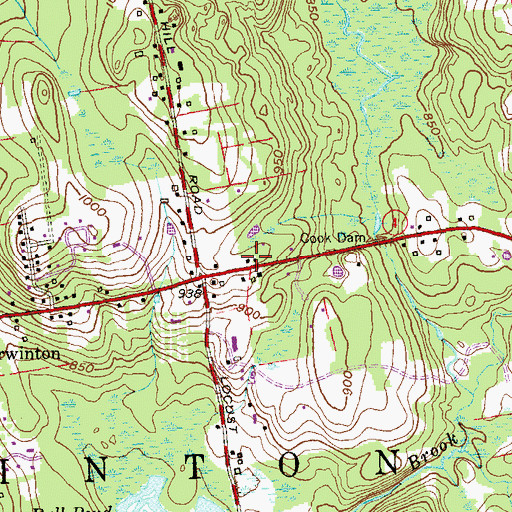 Topographic Map of Harwinton Ambulance Association, CT