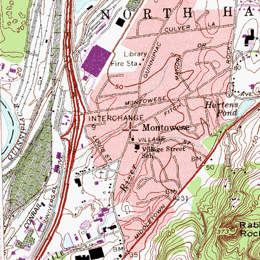 Topographic Map of Nelson Ambulance, CT