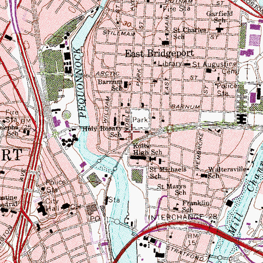 Topographic Map of Nelson Ambulance Services EFK of Connecticut Headquarters, CT