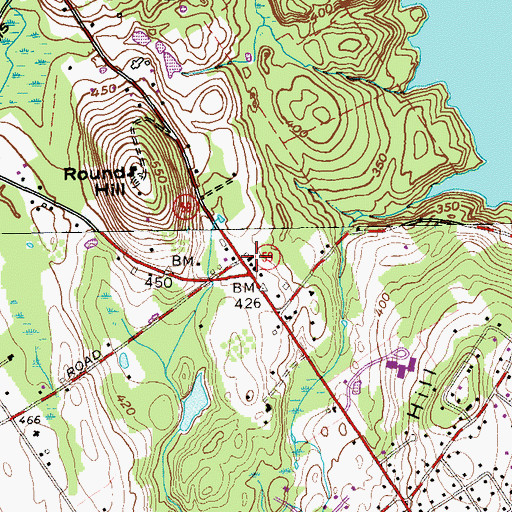 Topographic Map of Easton Volunteer Emergency Management Service, CT
