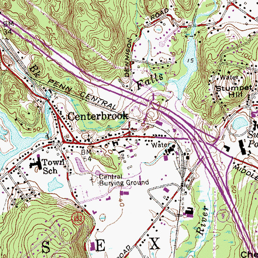 Topographic Map of Essex Ambulance Association, CT