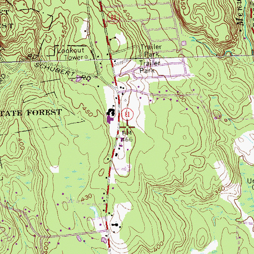 Topographic Map of Killingworth Ambulance Association, CT