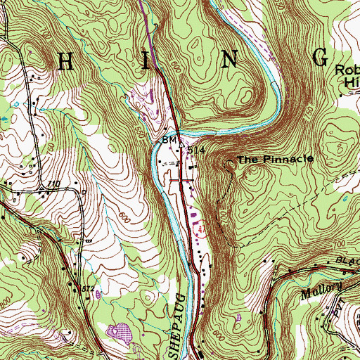 Topographic Map of Washington Ambulance Association, CT