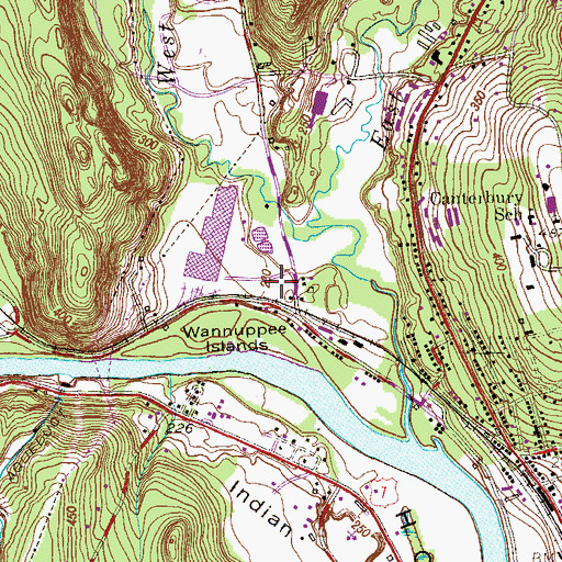 Topographic Map of New Milford Community Ambulance, CT