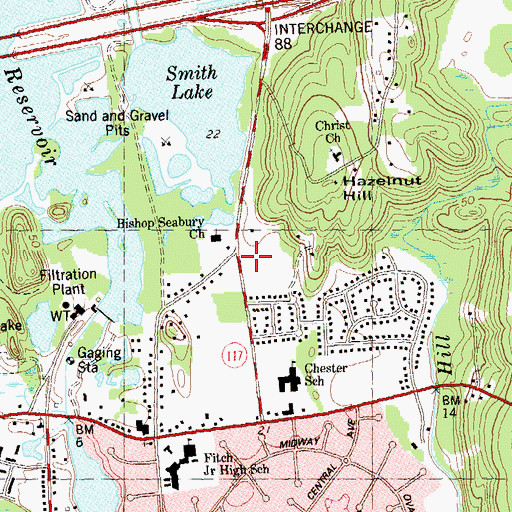 Topographic Map of Groton Ambulance Association, CT