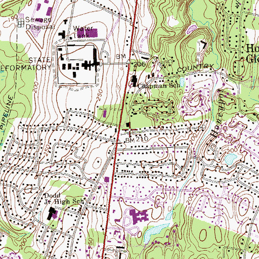 Topographic Map of Campion Ambulance Service, CT