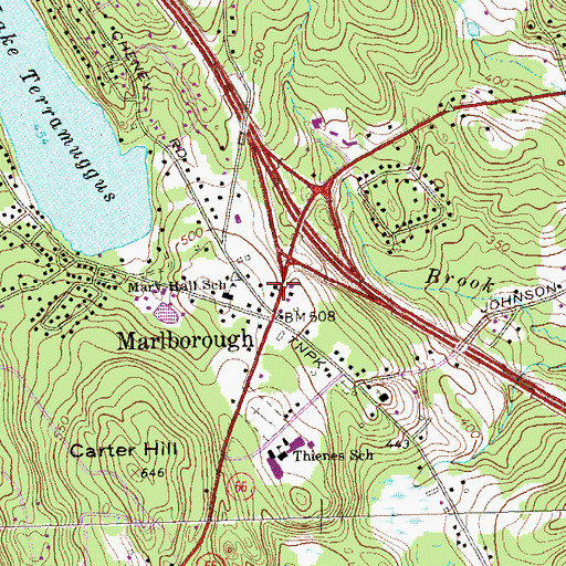 Topographic Map of Roy B Pettengill Ambulance Association, CT