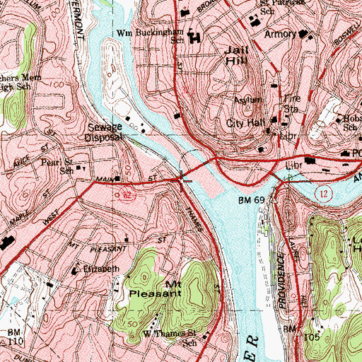 Topographic Map of American Ambulance, CT