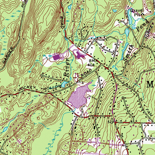 Topographic Map of Monroe Volunteer Emergency Medical Services, CT