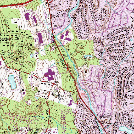 Topographic Map of Stamford Emergency Medical Services, CT