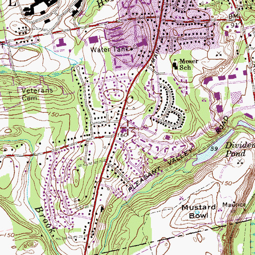 Topographic Map of Rocky Hill Volunteer Ambulance Service, CT