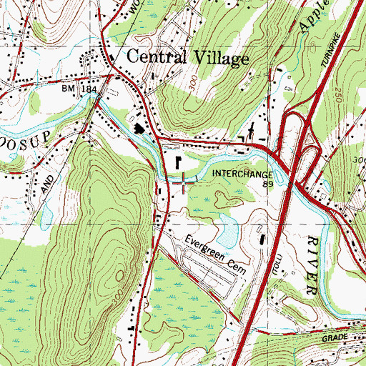 Topographic Map of American Legion Ambulance, CT