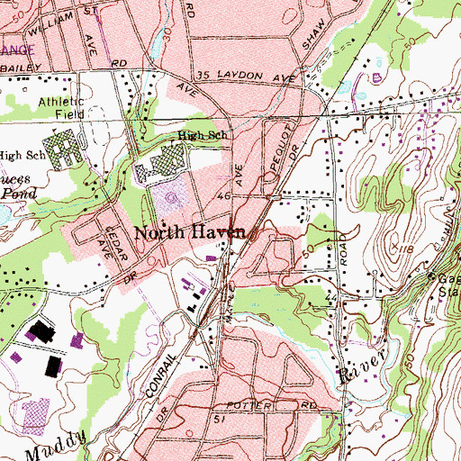 Topographic Map of Nelson Ambulance Service SKMP Enterprises, CT