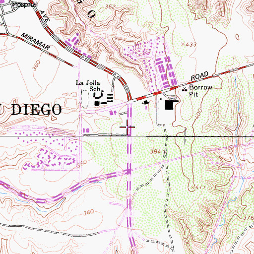 Topographic Map of Scripps Clinic La Jolla, CA